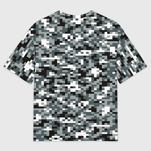 Мужская футболка оверсайз Камуфляжные пиксели текстура / 3D-принт – фото 2