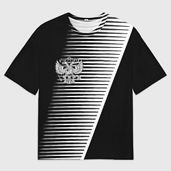 Футболка оверсайз мужская Герб текстура геомтерия, цвет: 3D-принт