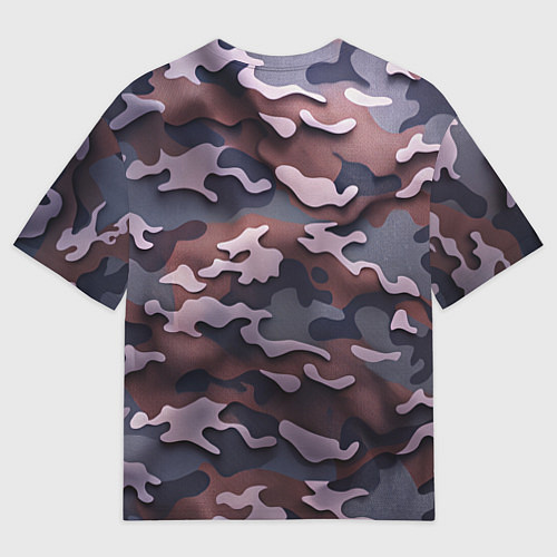 Мужская футболка оверсайз Камуфляж-грязь / 3D-принт – фото 2