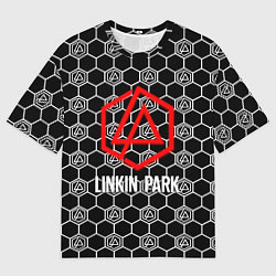 Футболка оверсайз мужская Linkin park logo pattern, цвет: 3D-принт