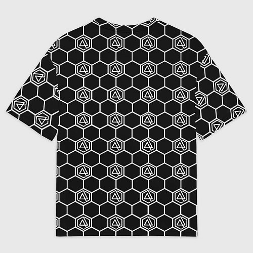 Мужская футболка оверсайз Linkin park logo pattern / 3D-принт – фото 2