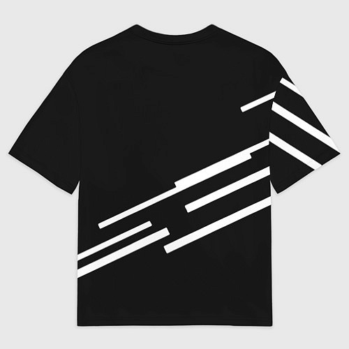 Мужская футболка оверсайз Россия геометрия спорт / 3D-принт – фото 2