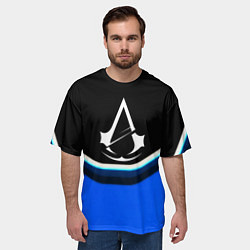 Футболка оверсайз мужская Assassins Creed logo abstergo, цвет: 3D-принт — фото 2