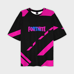 Мужская футболка оверсайз Fortnite geometry pink