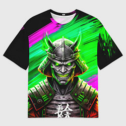 Футболка оверсайз мужская Самурай в маске черепа, цвет: 3D-принт