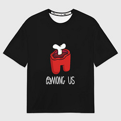 Футболка оверсайз мужская Among us logo red, цвет: 3D-принт