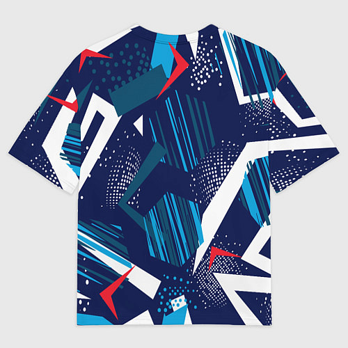 Мужская футболка оверсайз Абстрактный фон с пятнистым узором / 3D-принт – фото 2