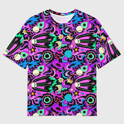 Мужская футболка оверсайз Мультяшный космос