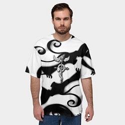 Футболка оверсайз мужская Стальной алхимик аниме, цвет: 3D-принт — фото 2