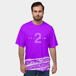 Футболка оверсайз мужская Destiny онлайн игра краски, цвет: 3D-принт — фото 2