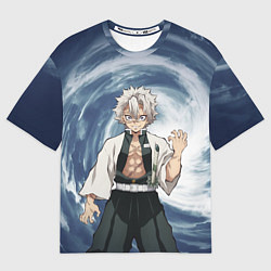 Футболка оверсайз мужская Столп Ветра Санеми Шинадзугава, цвет: 3D-принт