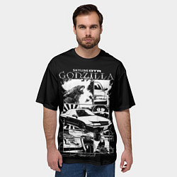 Футболка оверсайз мужская Skyline GTR Godzilla, цвет: 3D-принт — фото 2