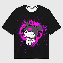 Мужская футболка оверсайз Огненное сердце Куроми