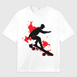 Мужская футболка оверсайз Черный скейтер