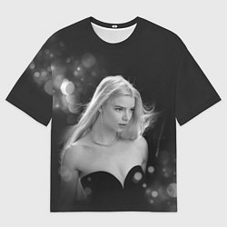 Мужская футболка оверсайз Actress - Anya Taylor - Joy