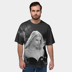 Футболка оверсайз мужская Actress - Anya Taylor - Joy, цвет: 3D-принт — фото 2