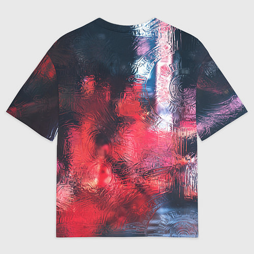 Мужская футболка оверсайз Девушка-киборг спартиатка / 3D-принт – фото 2