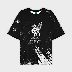 Футболка оверсайз мужская Liverpool краски фк, цвет: 3D-принт
