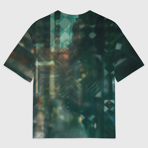 Мужская футболка оверсайз Рыжая девушка с неоновыми татуировками / 3D-принт – фото 2