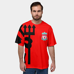 Футболка оверсайз мужская Liverpool fc sport steel, цвет: 3D-принт — фото 2