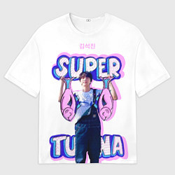 Футболка оверсайз мужская BTS Super Tuna, цвет: 3D-принт