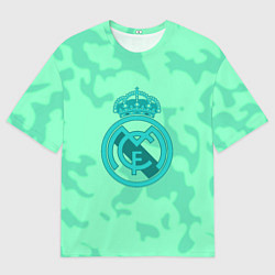 Футболка оверсайз мужская Реал Мадрид камуфляж, цвет: 3D-принт