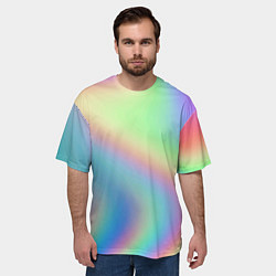 Футболка оверсайз мужская Бензиновый градиент, цвет: 3D-принт — фото 2
