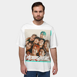 Футболка оверсайз мужская Ateez участники, цвет: 3D-принт — фото 2