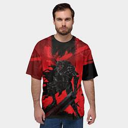 Футболка оверсайз мужская Берсерк Гатс в броне скелета, цвет: 3D-принт — фото 2