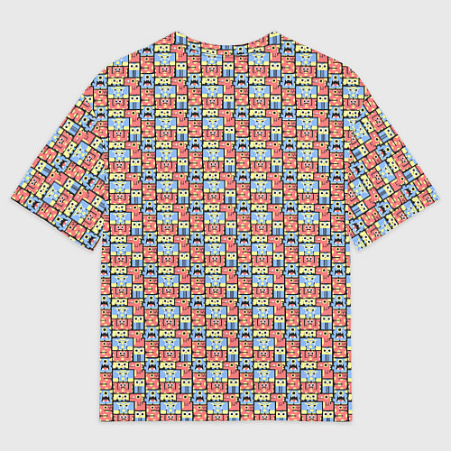 Мужская футболка оверсайз Монстры и человечки / 3D-принт – фото 2