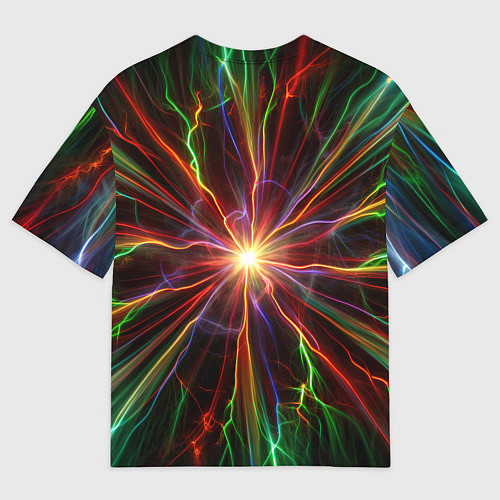 Мужская футболка оверсайз Абстрактная энергия / 3D-принт – фото 2