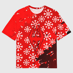 Мужская футболка оверсайз Elder Scrolls winter steel