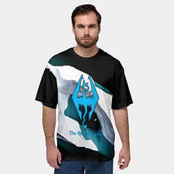 Футболка оверсайз мужская The Elder Scrolls краски текстура, цвет: 3D-принт — фото 2