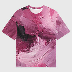 Футболка оверсайз мужская Розовые краски, цвет: 3D-принт
