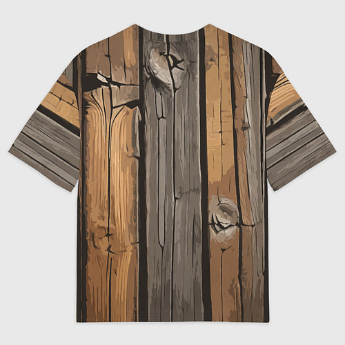 Мужская футболка оверсайз Old boards / 3D-принт – фото 2