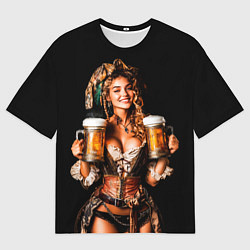 Футболка оверсайз мужская Пиво на Тартуге, цвет: 3D-принт