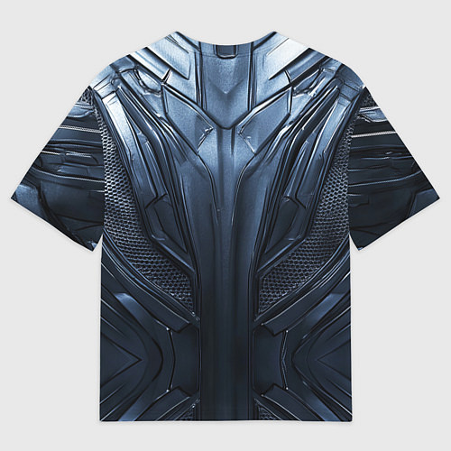 Мужская футболка оверсайз Металлический карбон / 3D-принт – фото 2