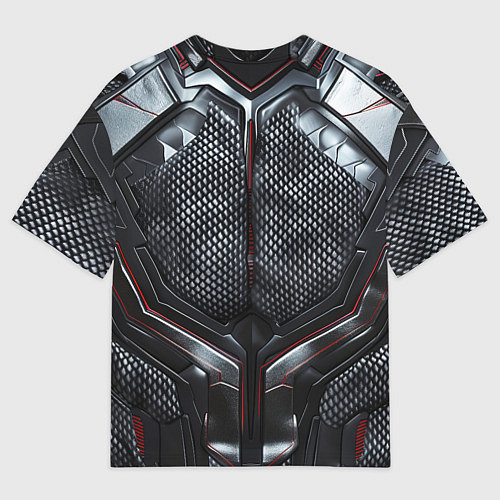 Мужская футболка оверсайз Карбоновый странник / 3D-принт – фото 2
