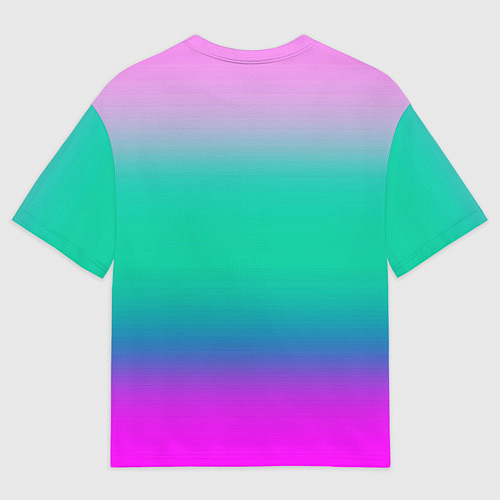Мужская футболка оверсайз Градиент цветной / 3D-принт – фото 2