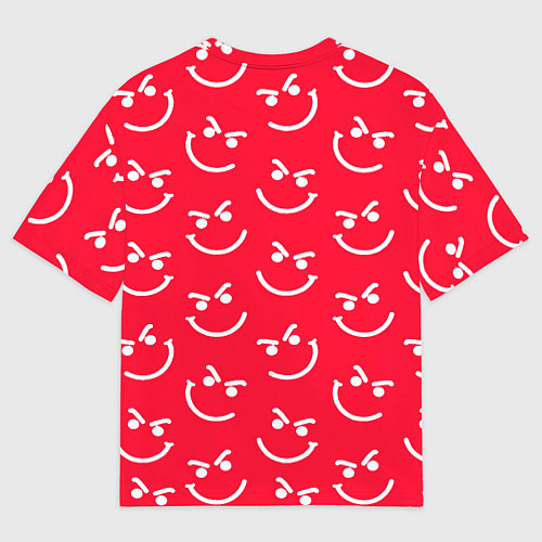 Мужская футболка оверсайз Roblox smile pattern / 3D-принт – фото 2