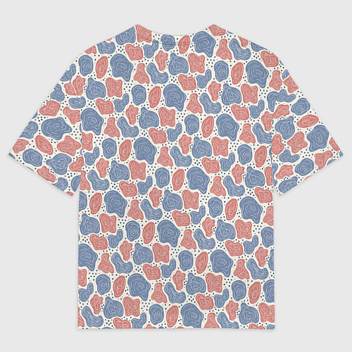 Мужская футболка оверсайз Абстрактный паттерн: пятна и плывущие формы / 3D-принт – фото 2