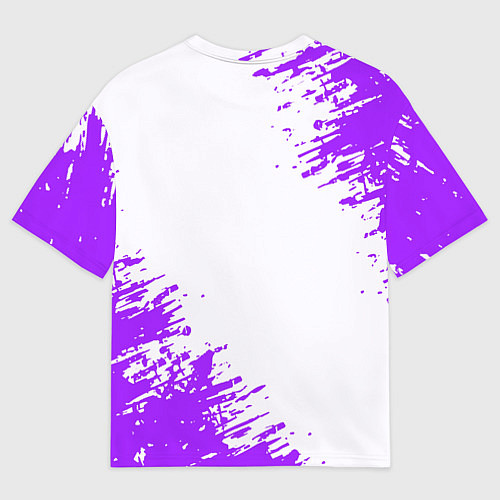 Мужская футболка оверсайз The Witcher 2077 неоновые краски / 3D-принт – фото 2