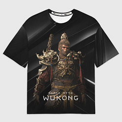 Футболка оверсайз мужская Black Myth Wukong в доспехах, цвет: 3D-принт