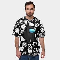 Футболка оверсайз мужская Among us anime, цвет: 3D-принт — фото 2