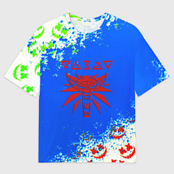 Футболка оверсайз мужская The Witcher logo horror, цвет: 3D-принт