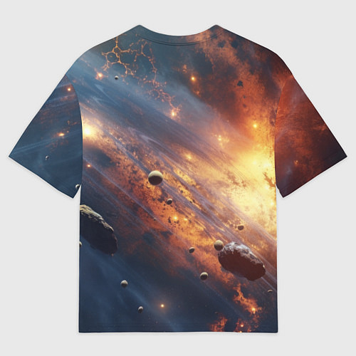 Мужская футболка оверсайз Warhammer 40000 space marine 2 Captain Titus / 3D-принт – фото 2