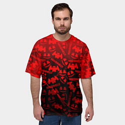 Футболка оверсайз мужская Marshmello storm, цвет: 3D-принт — фото 2