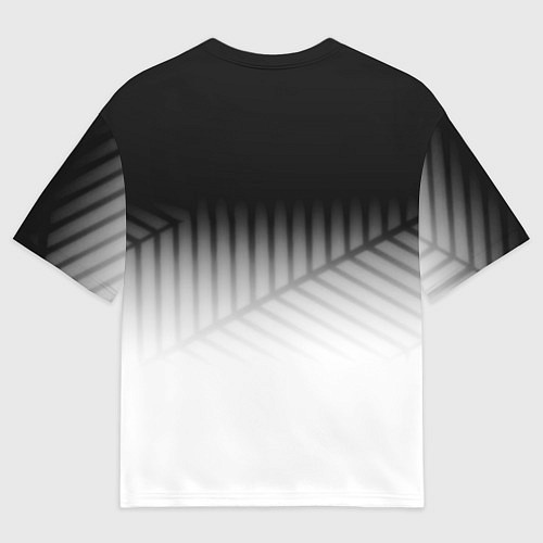 Мужская футболка оверсайз Ювентус геометрия / 3D-принт – фото 2