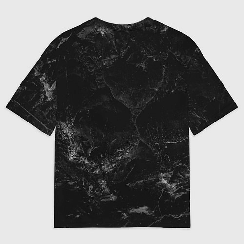 Мужская футболка оверсайз Warhammer 40000 space marine 2 black logo / 3D-принт – фото 2