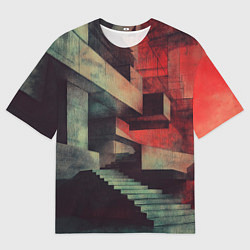 Мужская футболка оверсайз Бетонный брутализм